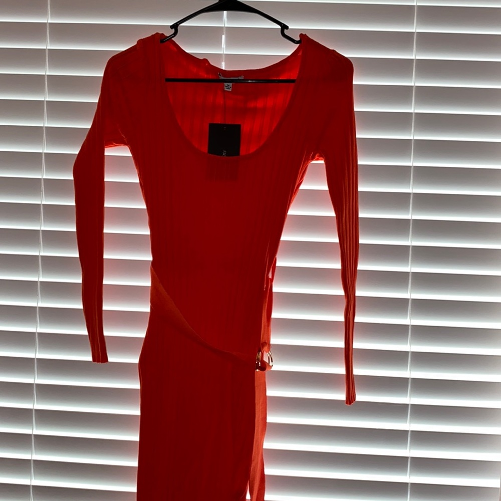 Orange stretch dress